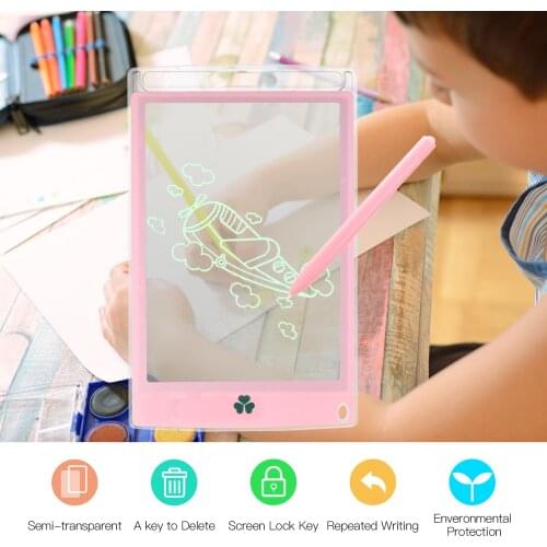 8.5 Inch LCD Writing Tablet Semi-transparent Screen Electronic Drawing Board Tracing Pad with Stylus Pen Erase & Lock Button