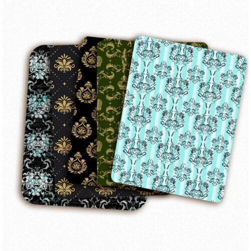 Polyester Cotton Fabric Vintage Luxury Floral Pattern Cloth Sheets Home Textile Dress Mask Sewing Crafts Material 45*145cm 1pc