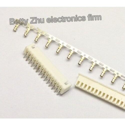 100pcs/loy XH2.54-14P 14PIN terminal block 2.54MM pitch connector : plug + plastic bending needle socket + terminal
