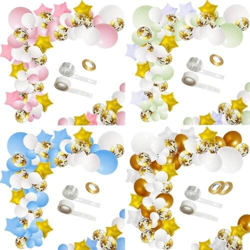 122 pcs Balloon Garland Kit Birthday Party Decor Kids Confetti Star Ballon Chain Wedding Party Supplies Baby Shower Girl Boy