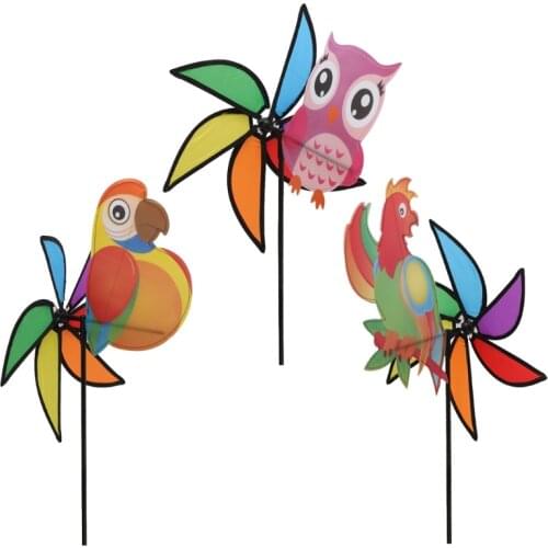 3D Large Cute Animal Windmill Wind Spinner Whirligig Yard Garden Decor Kids Toys