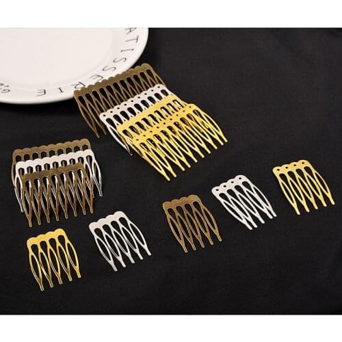 5/10 Teeth Metal Hair Comb Bronze Tone Hair Clips Claw Hairpins DIY Jewelry Findings & Components Wedding Hair Supplies HK107