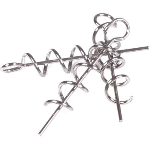 50Pcs Fishing Hook Centering Pins High Carbon Steel Spring Twist Crank Lock For Soft Lure Bait Worm Fishing Tackle Accessories