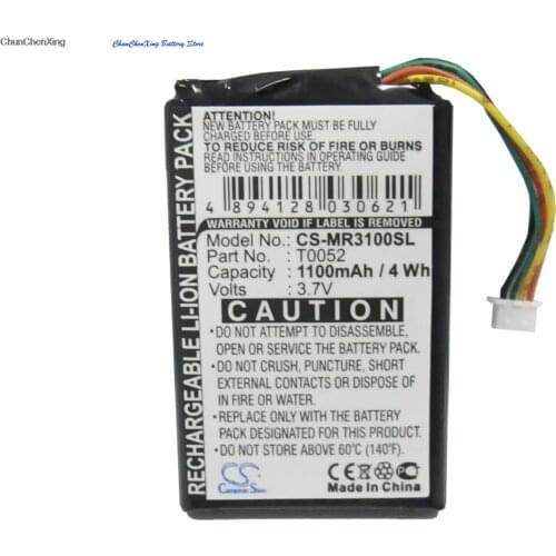 Cameron Sino 1100mAh Battery T0052 for Magellan Maestro 3000, 3200, 3210, 3220, 3225, 3250, 1200 (4 wires), 1210 (4 wires)