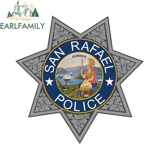 EARLFAMILY 13cm x 13cm for Police Motorcycle Car Stickers Sunscreen Decal Fashion Vinyl Car Wrap VAN RV Windshield Decals