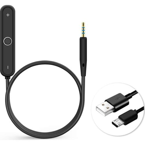 Bluetooth 5.0 Stereo Audio Adapter Wireless 2.5mm Handsfree Music Receiver for AKG Y50 Y40 Y55 K490NC K545 Headphones With Clip