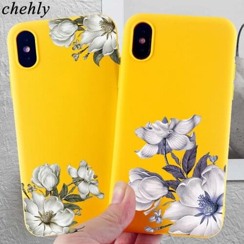 Cell Phone Case for IPhone 6s 7 8 11 Plus Pro X XS MAX XR Fashion Flower Cases Soft Silicone Fitted TPU Back Accessories Cover