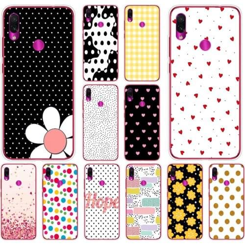 15AS Black and White Polka Dot Soft Silicone Tpu Cover phone Case for Xiaomi Redmi 7 7A 8 8A 9 9A Note 7 8 8T 9 Pro case