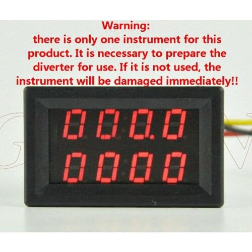 GWUNW BY42A 500V 20A-500A DC Digital 4 Bit Voltage Current Meter Ammeter Dual Display LED [****Must have a shunt to use****]