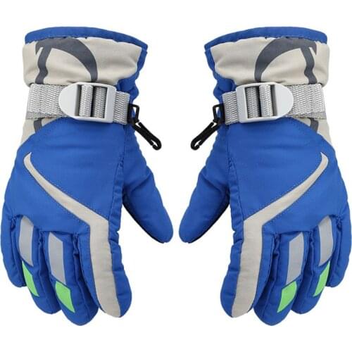 Children Boys Girls Winter Warm Windproof Sports Ski Gloves Kids Breathable Adjustable Glove