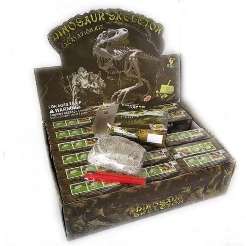 Dinosaur Fossil Archaeological Excavation Toy Simulation Tyrannosaurus Rex Triceratops Theme Park Toy Educational Equipment