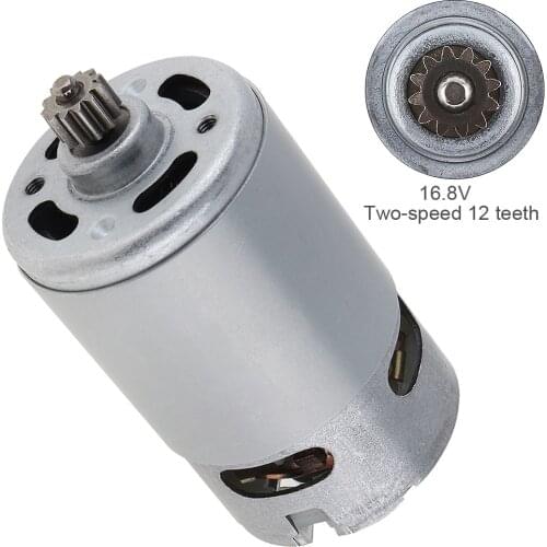 RS550 16.8V 19500 RPM DC Motor with Two-speeds 12 Teeth and High Torque Gear Box for Electric Drill / Screwdriver