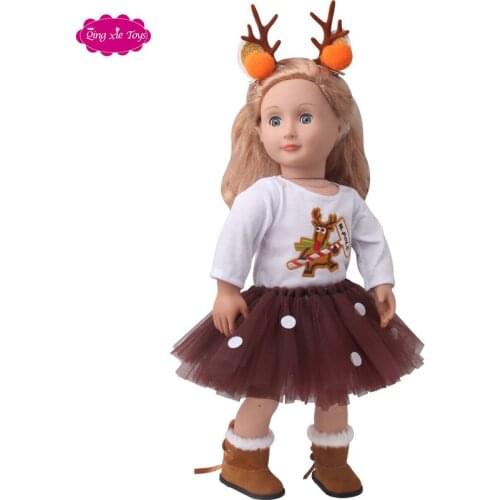 18 inch doll dress Christmas supplies New skirt toy accessories for girls in the US
