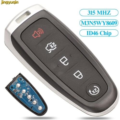 Jingyuqin Remote Smart Car Key 315MHZ ID46 M3N5WY8609 For Ford Edge Escape Explore Expedition Flex Focus Taurus Keyless Fob 5BTN