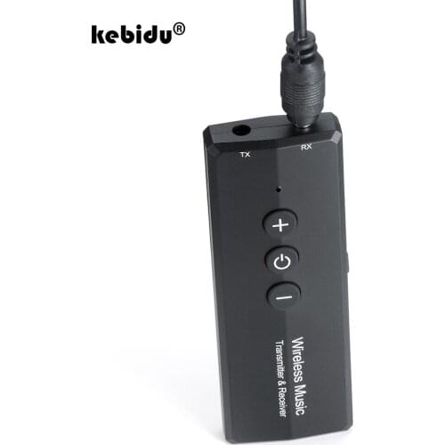 Kebidu Wireless Bluetooth 5.0 Transmitter Receiver Adapter Stereo Music Audio 3.5mm Aux Jack Car Kit for TV PC