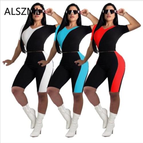 Simple Pure Color O Neck Short Sleeve Crop Top And Hot Short 2 Pieces Set Sexy Tight Tracksuits