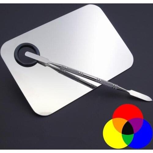 Beauty Stainless Makeup Nail Eye Shadow Mixing Palette Spatula Cosmetic Tool