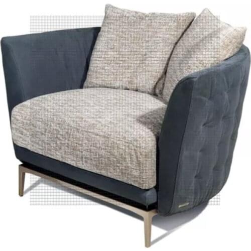 Lounge chair modern green relaxing velvet lazy sofa chair