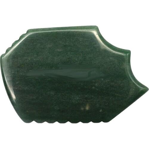 Hot Shape Green Aventurine Jade Gua Sha Board Skin Scraping Face, Back, Neck ,Arm Massger