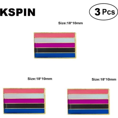 Gender Fluid Lapel Pin Brooches Pins Flag badge Brooch Badges