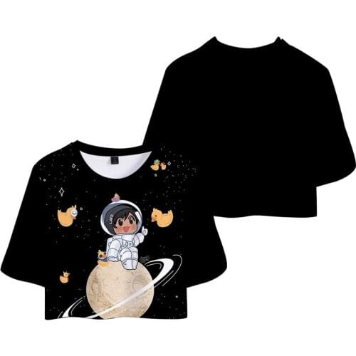 Quackity T Shirt 3D Summer Casual Tops Women T-shirt Fashion Sexy Short Sleeve Tee Letter Pattern Printing Clothes