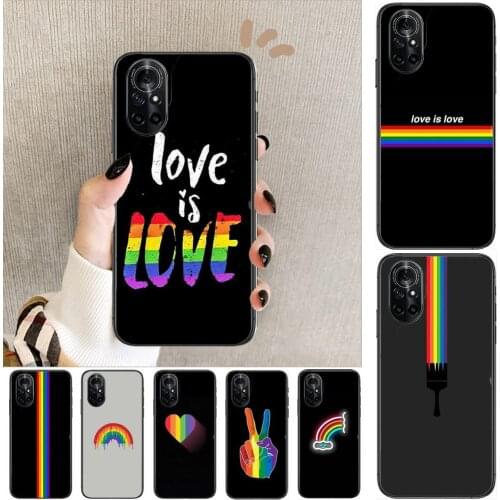 Luxury Rainbow in the sky Clear Phone Case For Huawei Honor 20 10 9 8A 7 5T X Pro Lite 5G Black Etui Coque Hoesjes Comic Fash
