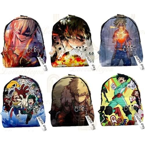 Anime My Hero Academia Bag Cosplay Accessories School Student 3D Print Backpack Teenager Boys and Girls Backpacks