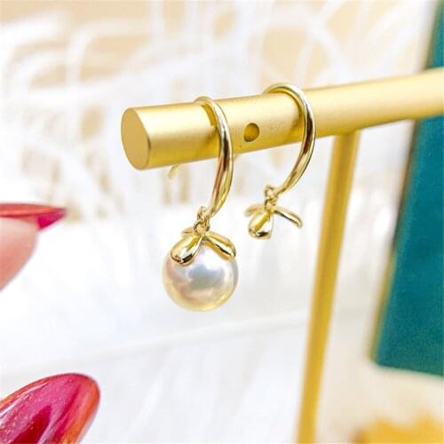 925 Silver Pearl Beads Stud Earrings Setting Base Diy Jewelry Making Findings&Components