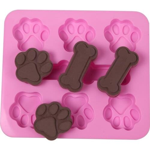 Silicone Mold Cat Paw Dog Footprint Feet Cake Chocolate Fondant Mould Ice Cream Cake Decoration Moulds DIY Kitchen Baking Tools