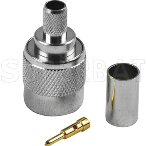 Superbat 10pcs TNC Clamp Plug for RF Coaxial Cable LMR240 RG59