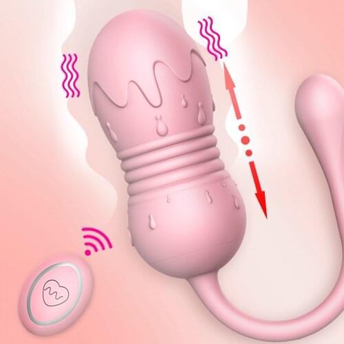 Telescopic Vibrator for Women Vaginal Ball Remote Control Vibrating Egg Clitoral Stimulator G-Spot Massage Bullet Dildo Vibrator