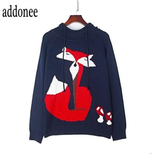 Fox And Mushroom Pattern The Latest Fashion Cute Young Spring Autumn Winter Thick Women Female Hoodie Sweatshirt Loose Casual