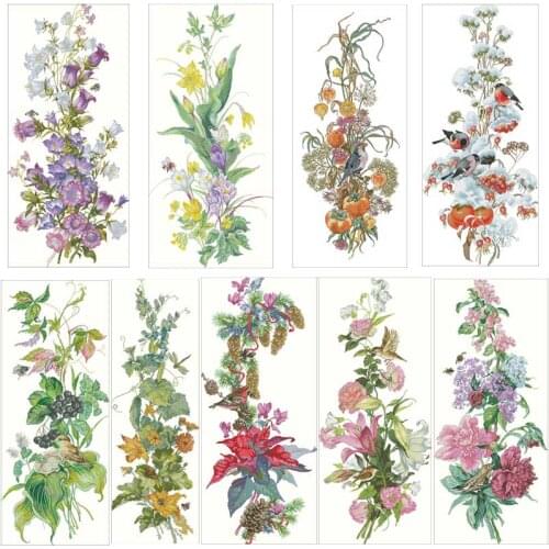 Flower and birds patterns Counted Cross Stitch 11CT 14CT 18CT DIY wholesale Chinese Cross Stitch Kits Embroidery Needlework Sets