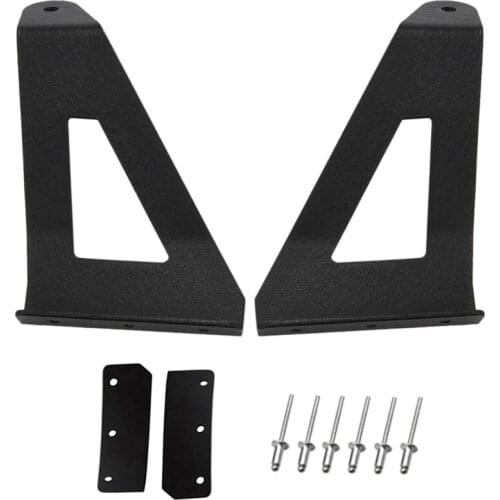 Upper Windshield Roof 52Inch Curved LED Light Bar Mounting Brackets Kit for 2004-2014 Ford F-150