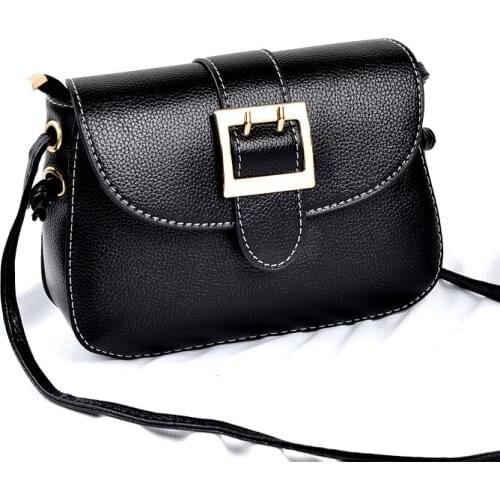 Women Black Handbags Casual Lady Shoulder Messenger Bags Keys Phone Money Coin Purses Pouch Tote Cover Flap Bag Pocket Purse