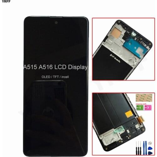 For Samsung Galaxy A51 LCD A515 A515F A515FD lcd Display Touch Screen Digitizer With Frame Assembly Repair Parts Good Quality