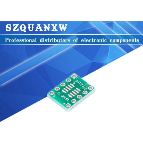 10PCS SOT23 MSOP10 SOP-10 UMAX to DIP10 PCB Transfer Board DIP Pin Board Pitch Adapter