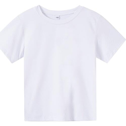 100% Cotton Kid T-shirt Tops Baby Boys Short Sleeve Girl Children Basic Color Clothes Tees baby Toddler New 2021 Clothing summer