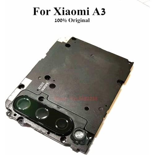100% Original Mainboard WiFi Antenna Cover case For Xiaomi A3 MI A3 Mainboard cover with Flashlight Camera lens Frame