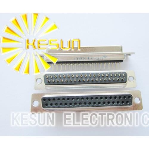 100pcs/lot Nextron DP37 Female Black 2.77mm Serial PCB D-Sub Connector ,Standard Dip 1U Gold High Quality