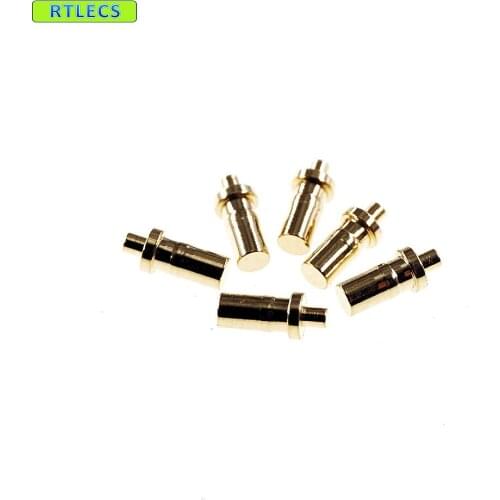 100pcs Pogo Pin Female Contact 3.5 mm Height Through Holes PCB Target Header Flange 2.0 mm Tail 1.0 mm Mate Spring Load Pogo Pin