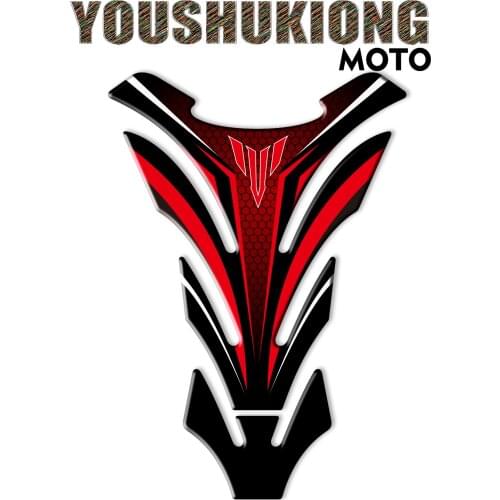 3D Resin Black Carbon Brazing Motorcycle For MT-03 MT03 Applique Sticker Decal Gel Fuel Oil Tank Pad Fish Bone