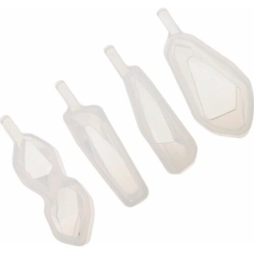 4 Pieces Assorted Shape Cabochon Silicone Earring Necklace Pendant Mold For Epoxy Resin Jewelry Making DIY Crafts