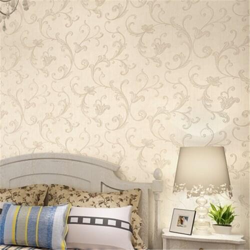 Beibehang The non-woven fabric of European romantic Acanthe leaves covered the bedroom living room background wallpaper