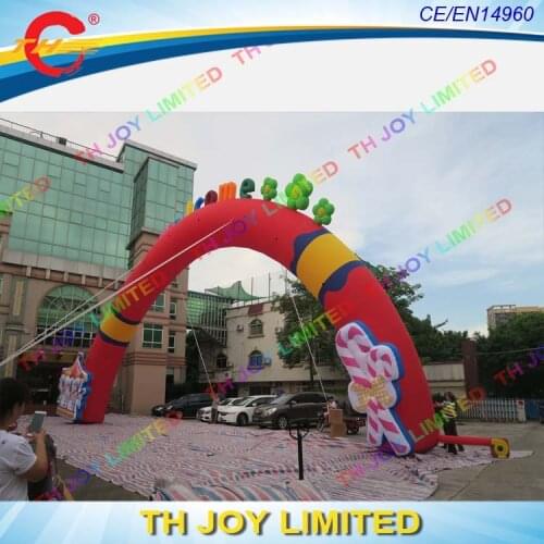 Free air ship to door! 20m width inflatable circus arch/Carnival air archway/event welcome inflatable arch