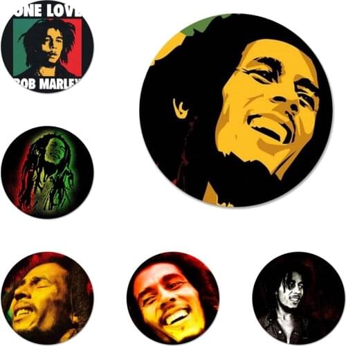 Bob Marley Badge Brooch Pin Accessories For Clothes Backpack Decoration gift