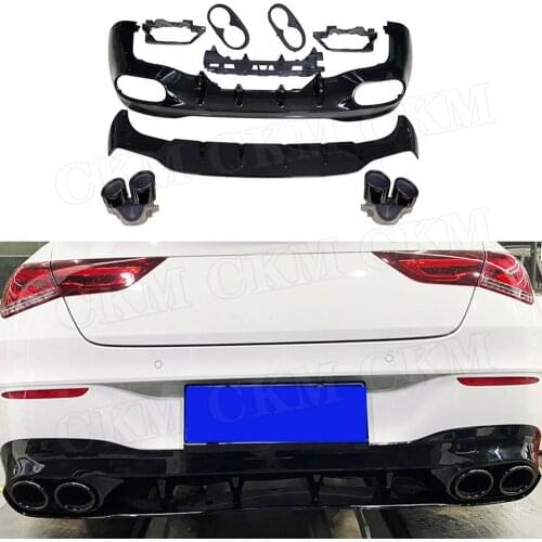 ABS Material Rear Bumper Diffuser For Mercedes Benz W118 C118 CLA180 CLA200 CLA250 CLA35 CLA45 AMG 2020 2021 Auto Car Styling