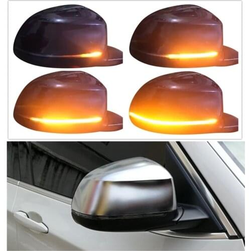 Dynamic LED Blinker Indicator Matt Chromed Mirror Cover Suitable for BMW X3 F25 X4 F26 X5 F15 X6 F16 Car Styling Accessories