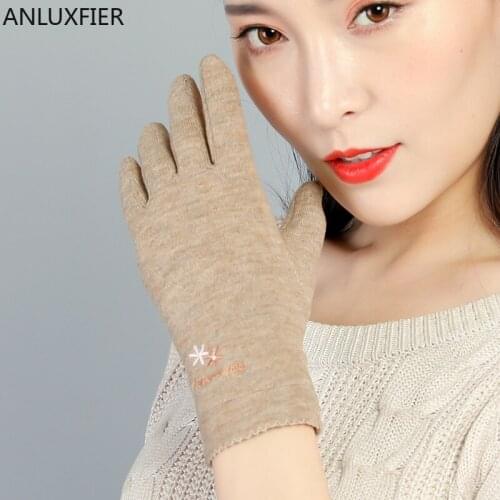 H10079 Women Autumn Winter Gloves Warm Thick Thermal Mittens Female Outdoor Biking Riding Driving High Quality Simple Hand Muff