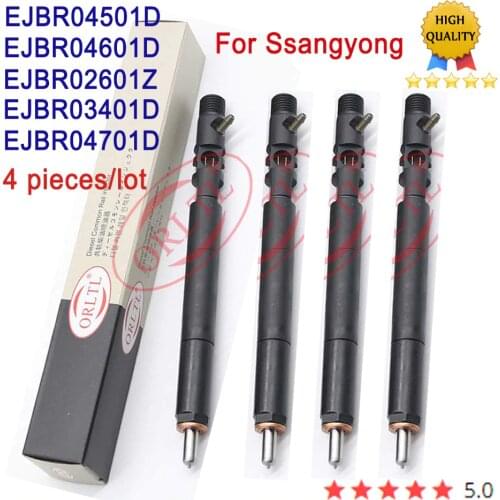 4PC Diesel Fuel Injector EJBR04501D, EJBR03401D EJBR04601D, EJBR02601Z ,EJBR04701D A6640170121 A6640170222 For SSANGYONG Euro 3